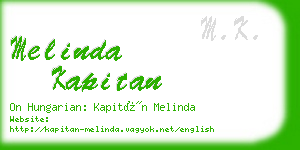 melinda kapitan business card